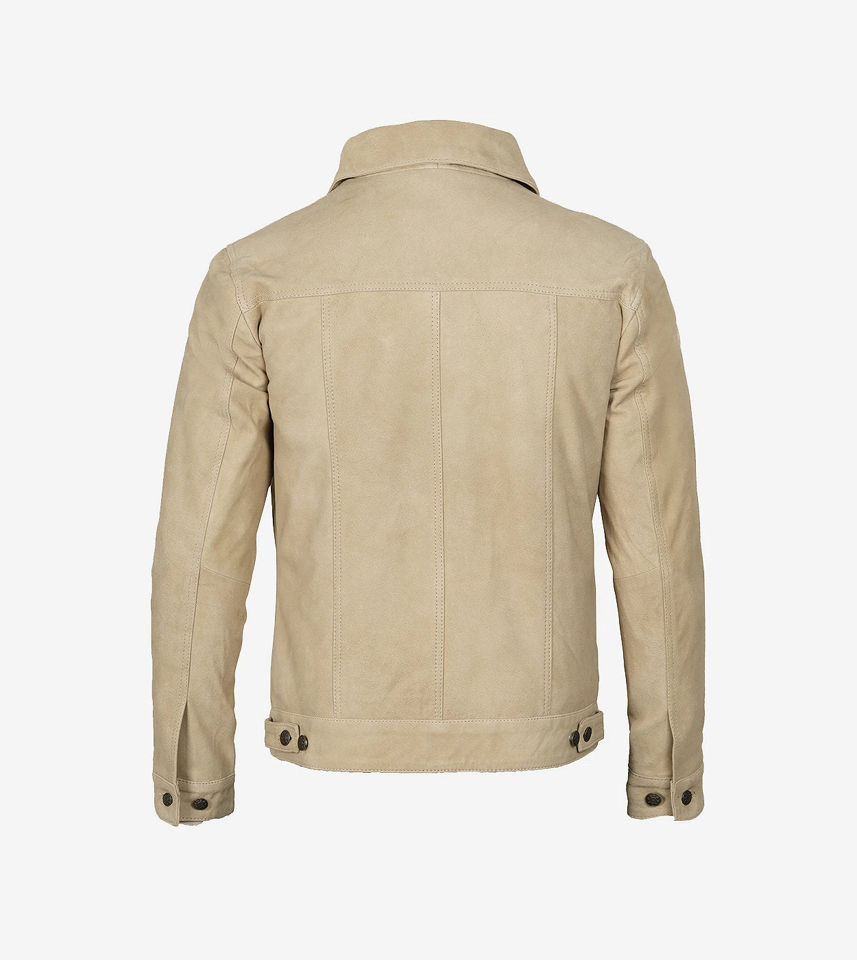 Men'S Classic Camel Suede Trucker Style Jacket