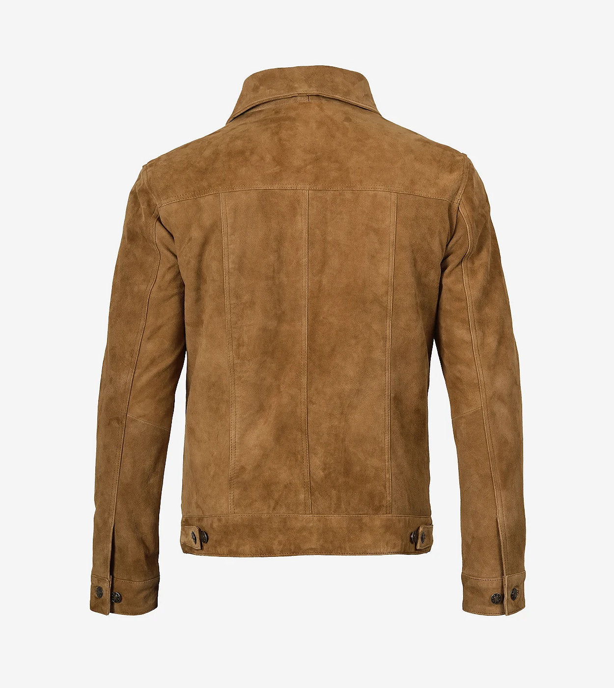 Men'S Real Tan Suede Trucker Jacket