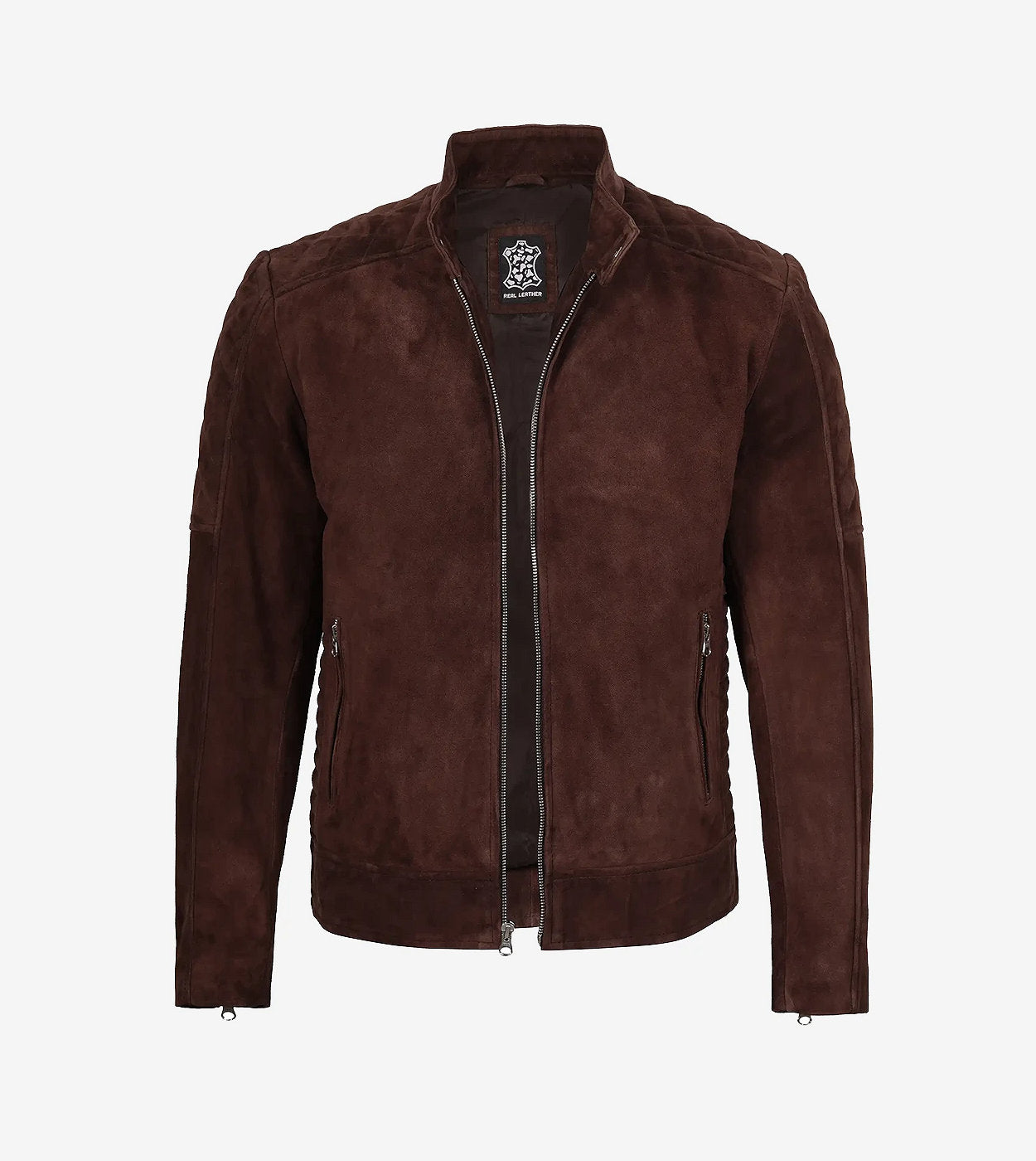Men'S Top Notch Dark Brown Suede Jacket
