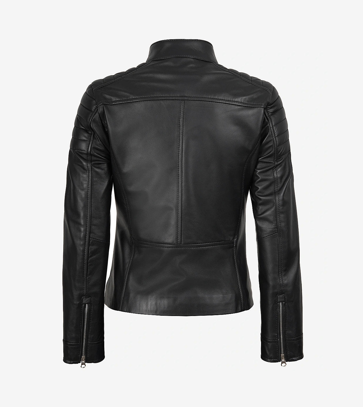 Carrie Black Leather Jacket For Women