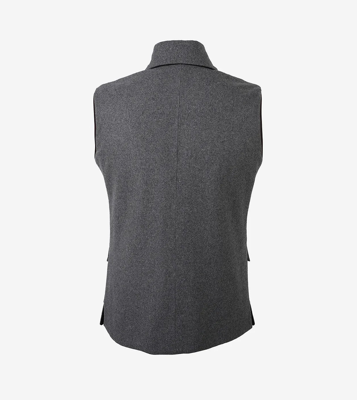 Lester Men Black And Gray Reversible Wool Vest