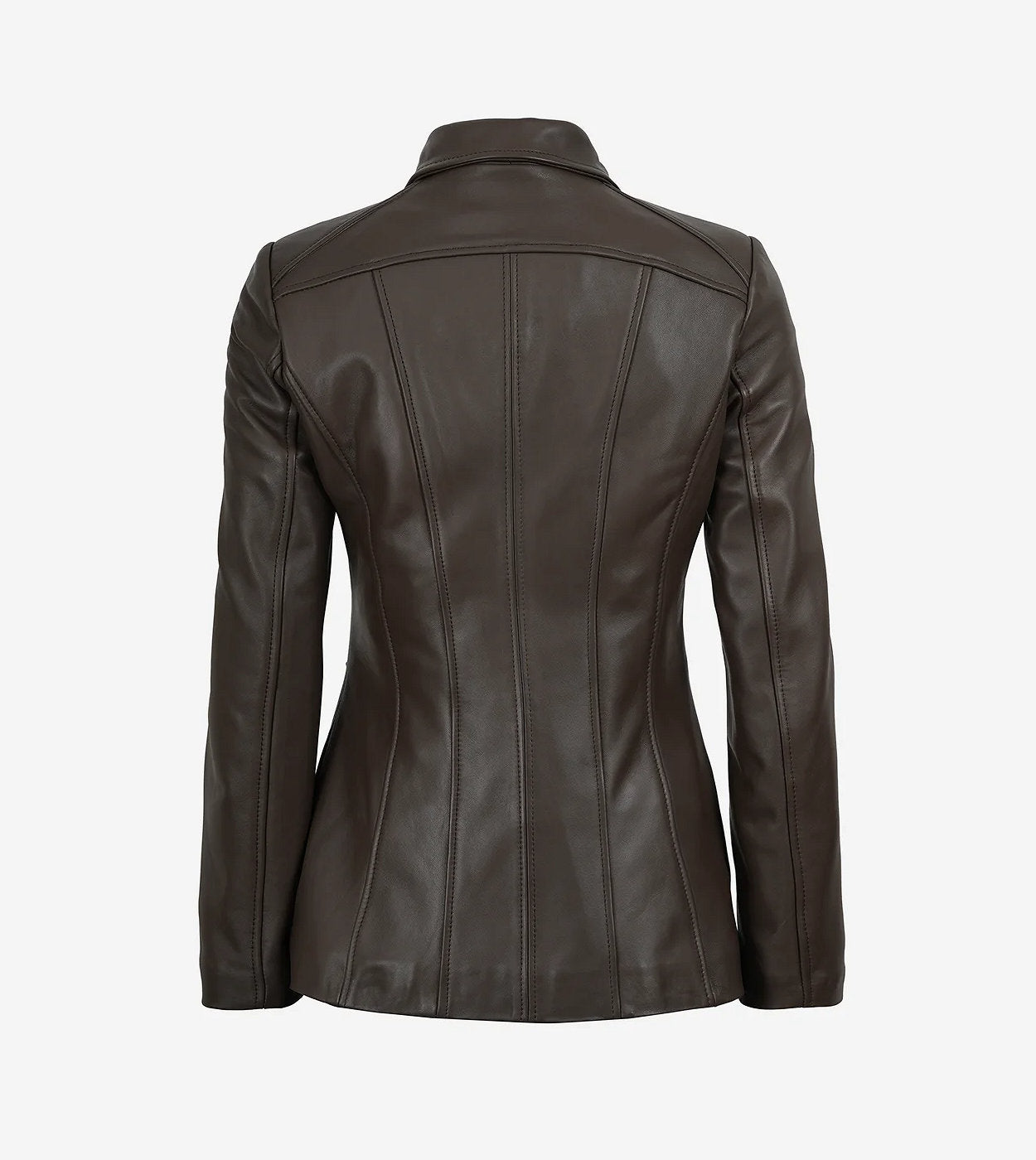 Marsha Womens Espresso Brown Leather Car Coat
