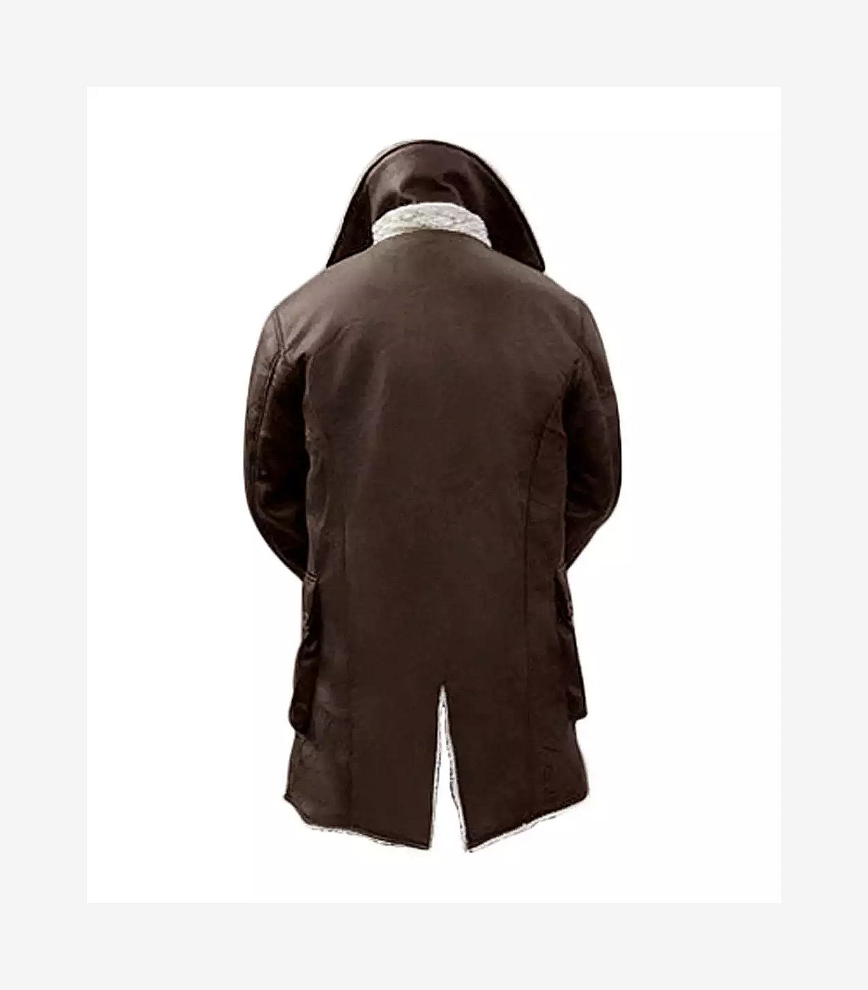 Men'S Brown Bane Sherpa Leather Coat - Swedish Winter Coat