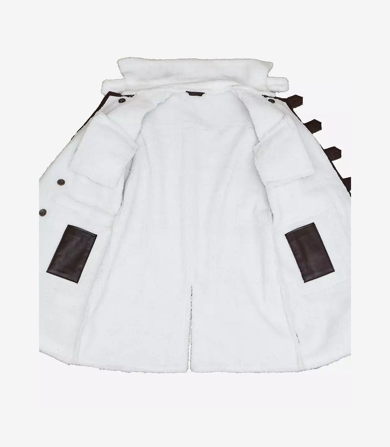 Men'S Brown Bane Sherpa Leather Coat - Swedish Winter Coat