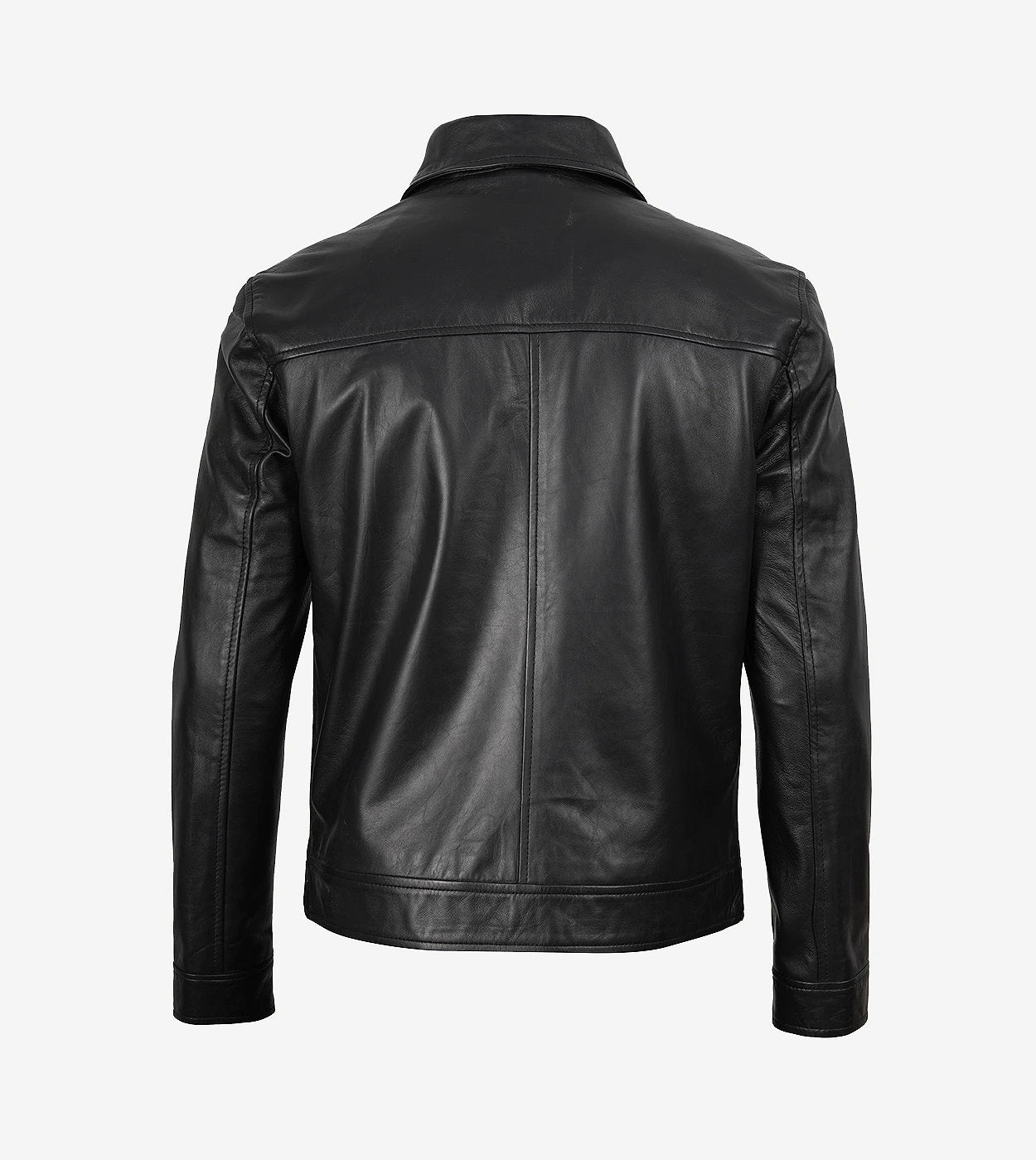 Men'S Mike Harrington Black Leather Jacket