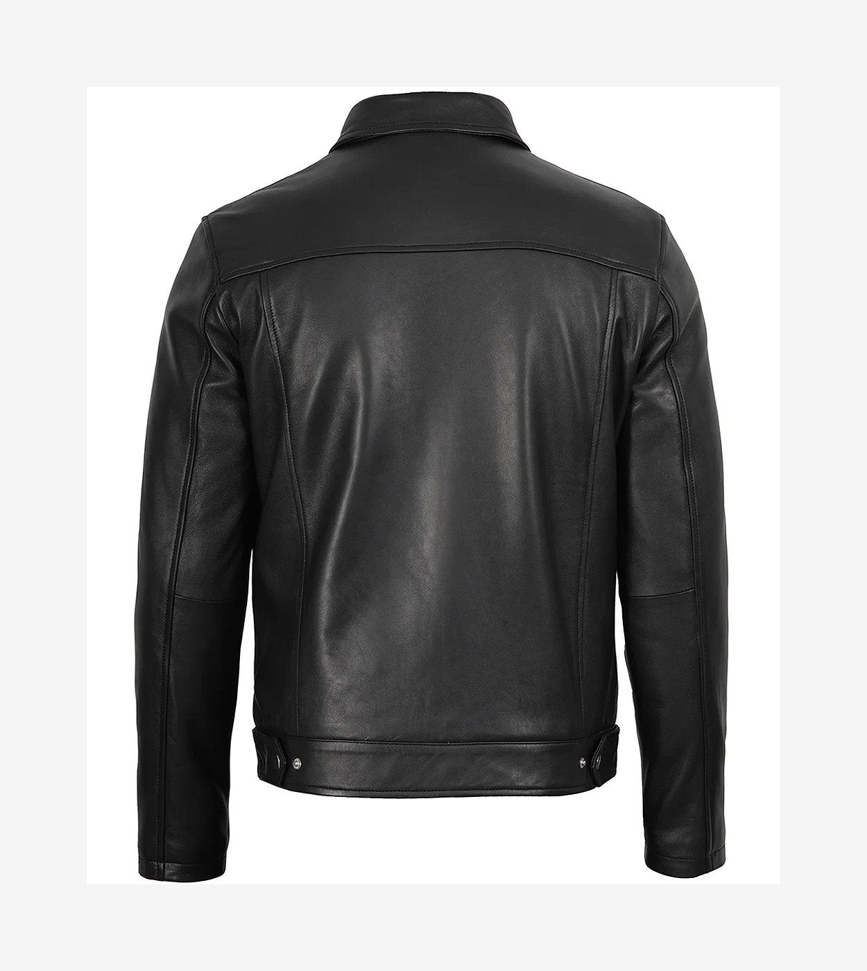 Mens Black Classic Harrington Leather Jacket